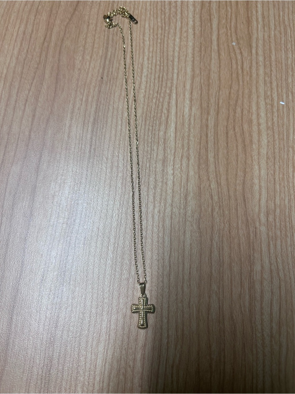 Delicate Gold Cross Pendant Necklace